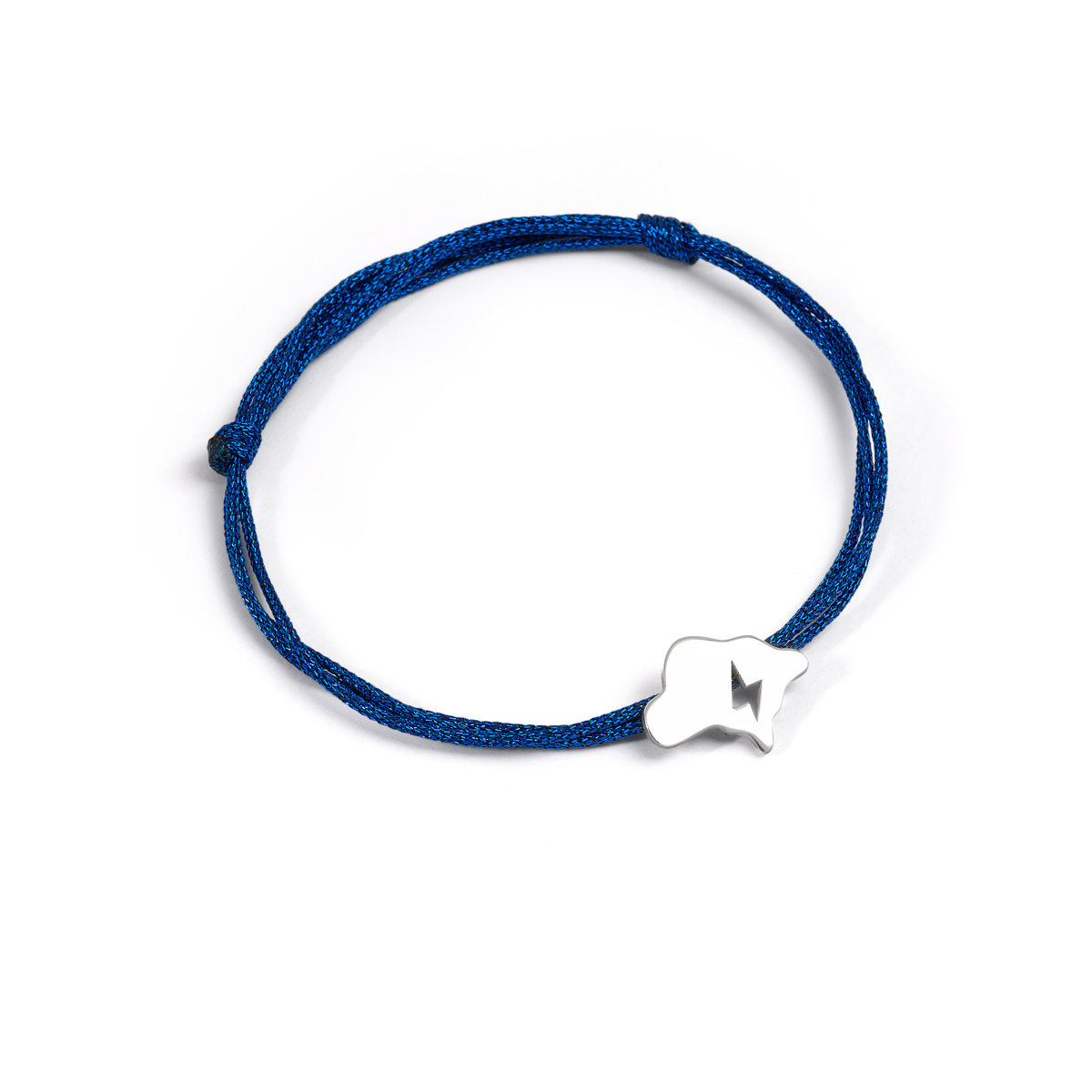 دستبند نقره بافت ابر و صاعقه گالری طلا پرسته