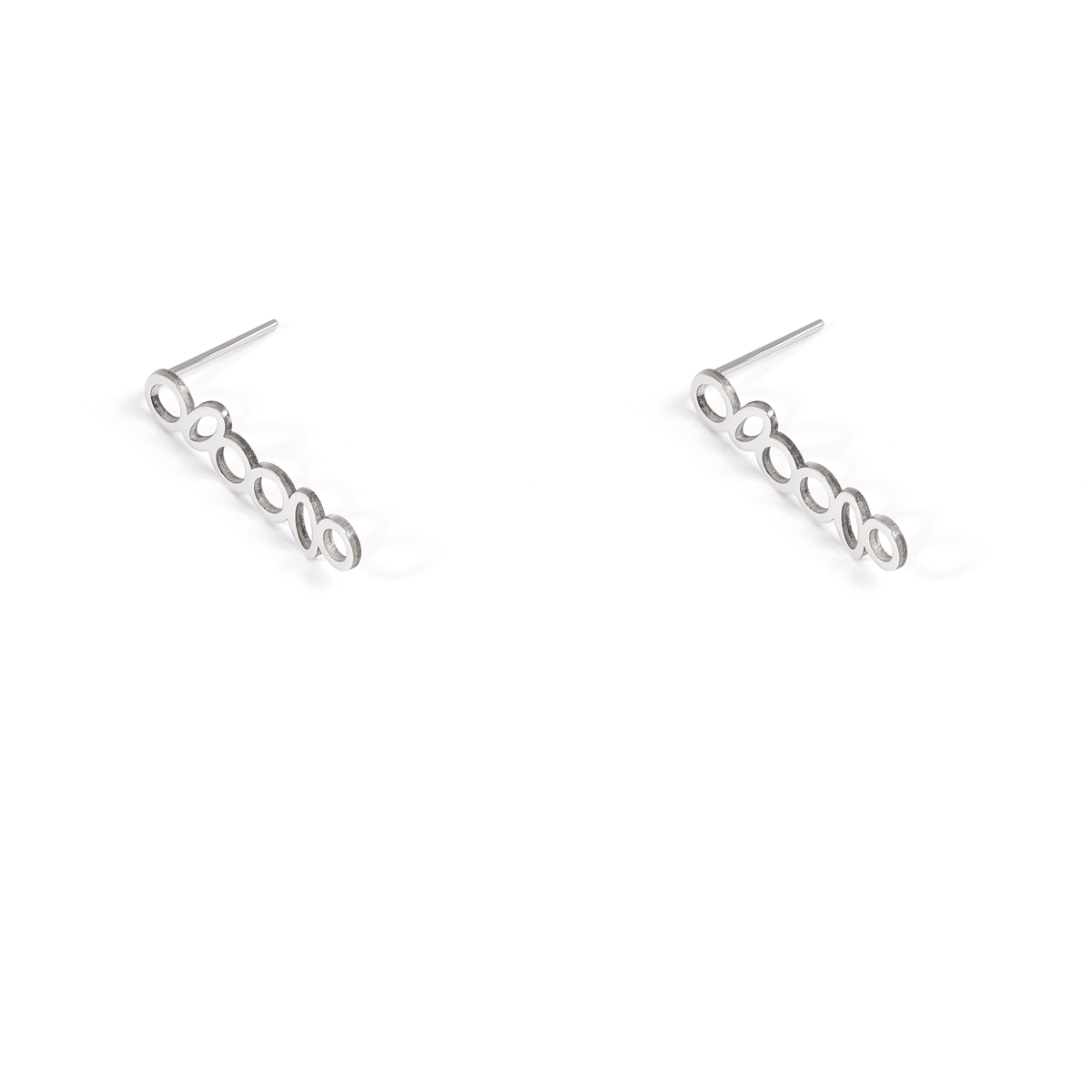 گوشواره نقره دایره بیضی گالری طلا پرسته