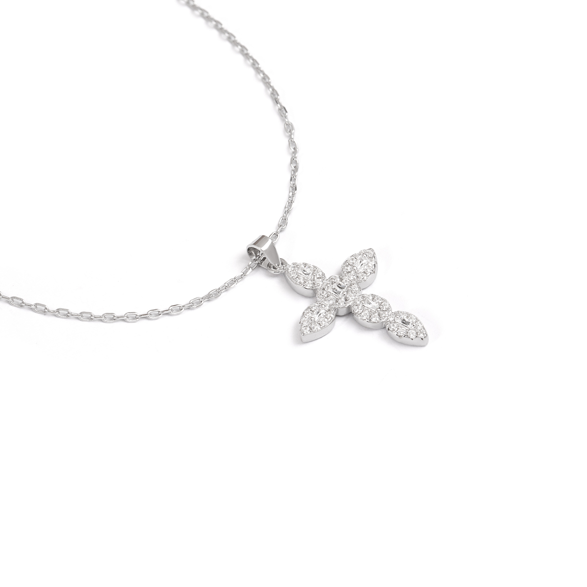 گردنبند نقره نگین دار الینا گالری طلا پرسته