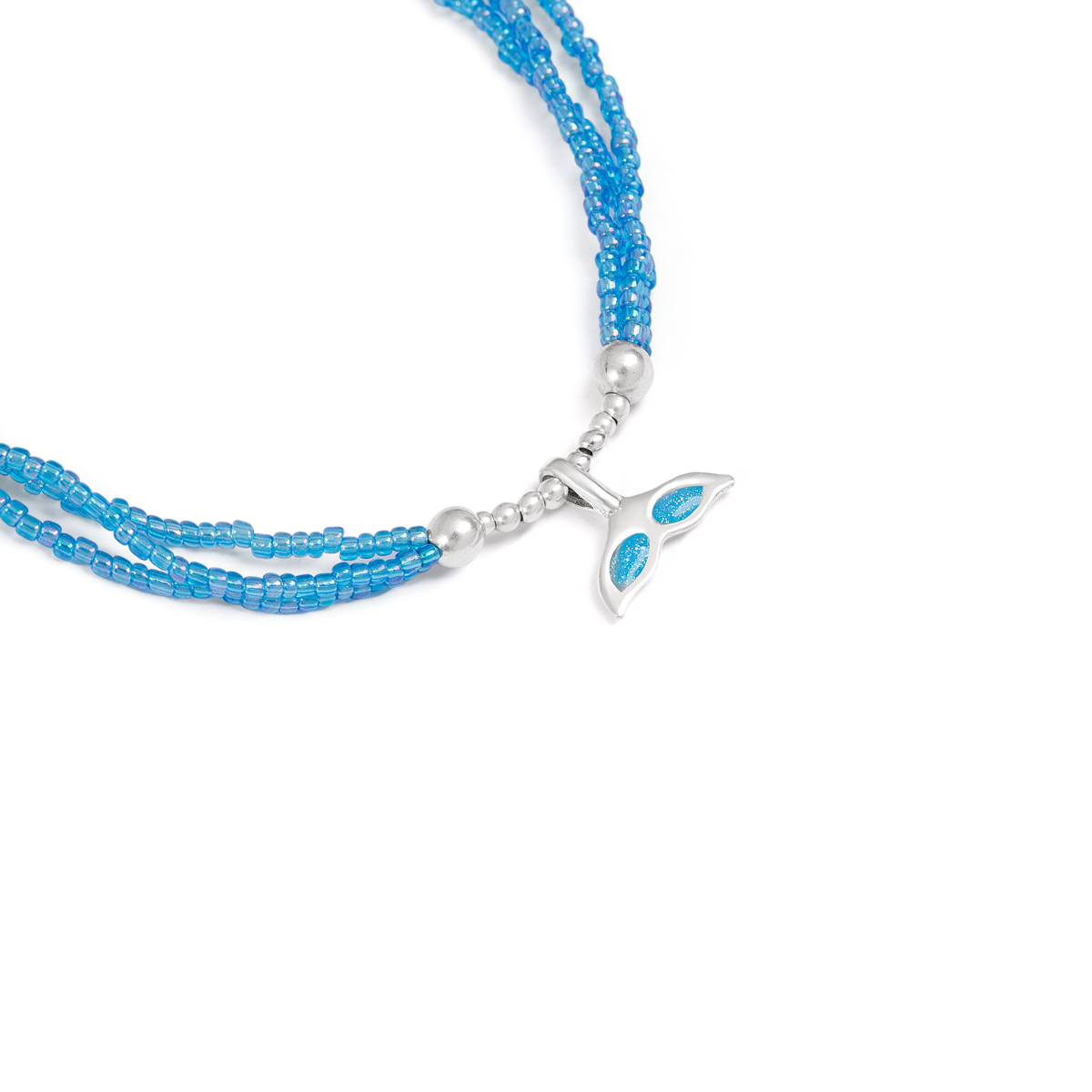 گردنبند نقره سنگ و مروارید دم وال گالری طلا پرسته