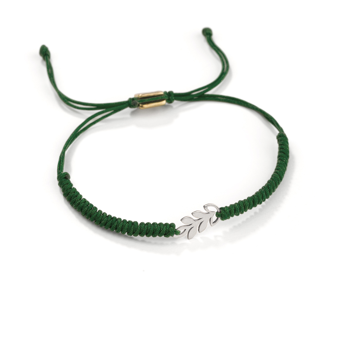 دستبند نقره بافت برگ گالری طلا پرسته