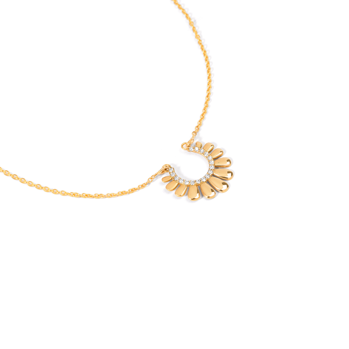 گردنبند طلا نگین دار نور گالری طلا پرسته