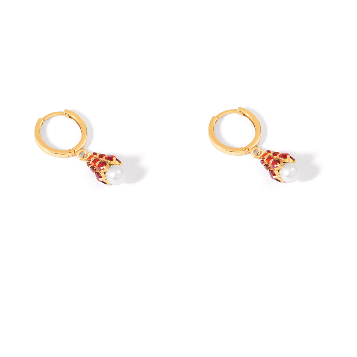 گوشواره طلا کاج نگین دار گالری طلا پرسته