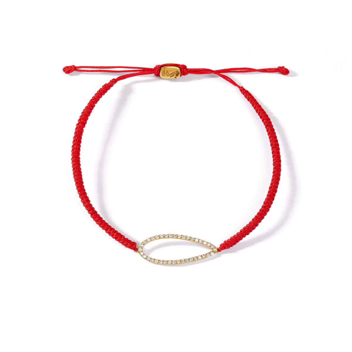 دستبند طلا بافت بیضی نگین دار گالری طلا پرسته