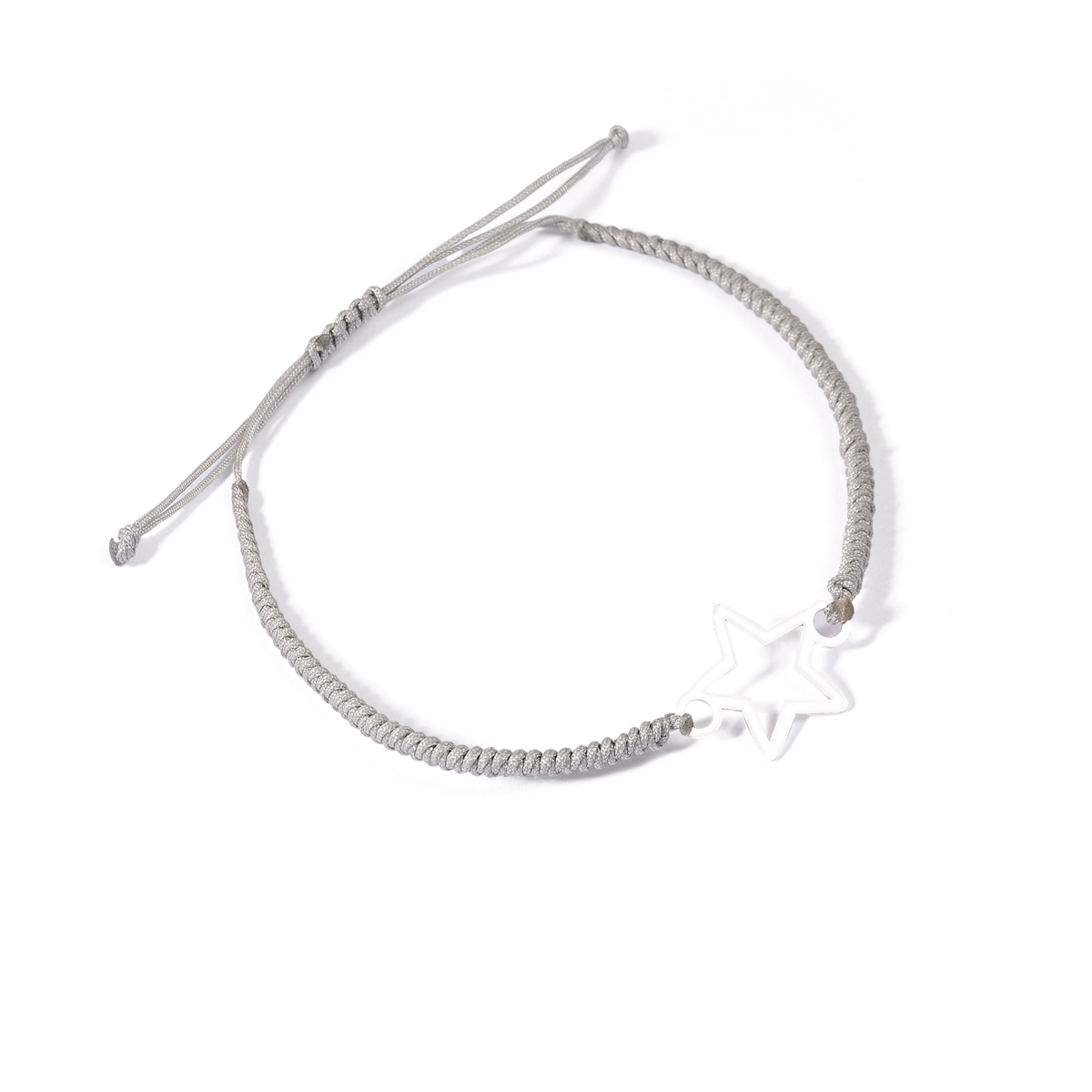 دستبند نقره بافت ستاره تو خالی گالری طلا پرسته