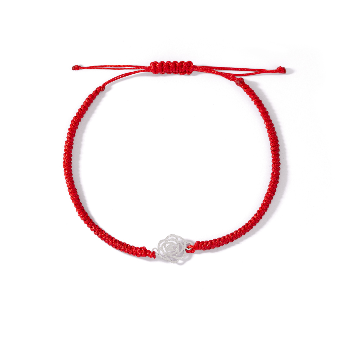 دستبند نقره بافت گل رز گالری طلا پرسته