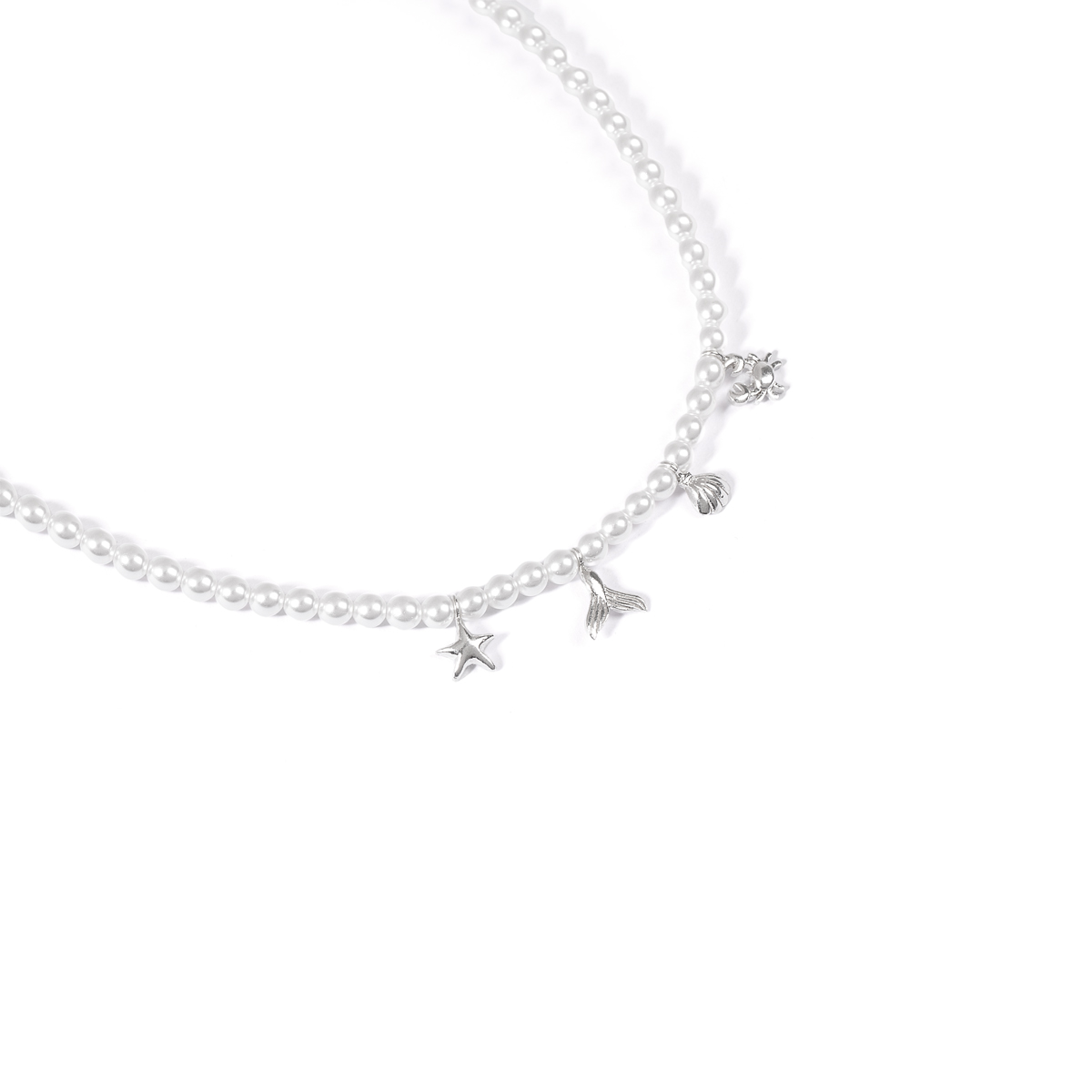 گردنبند نقره مروارید ساحل گالری طلا پرسته