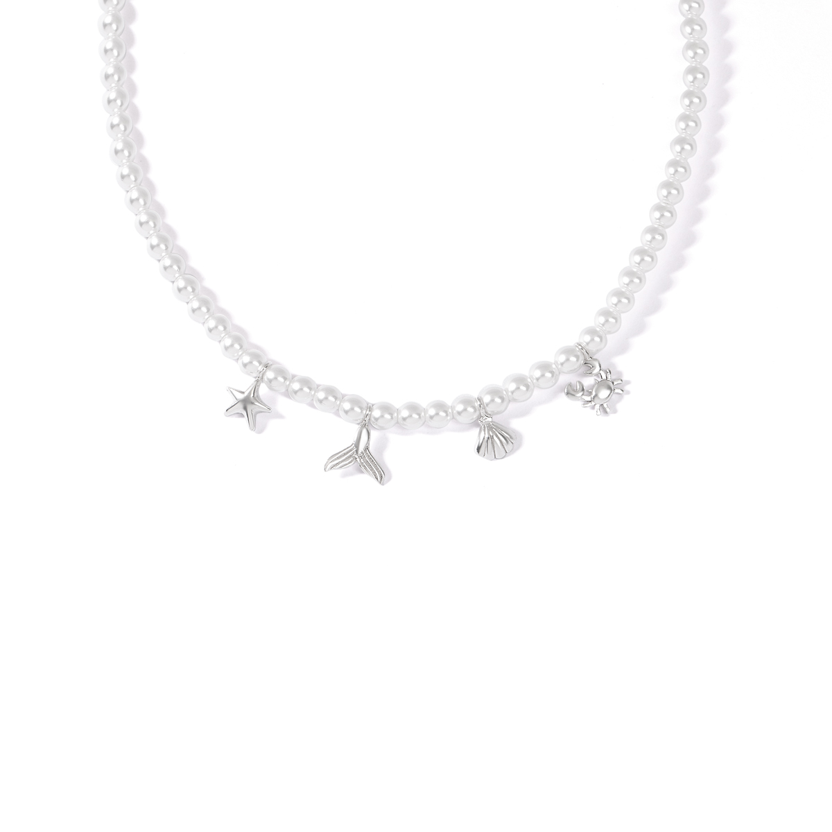 گردنبند نقره مروارید ساحل گالری طلا پرسته