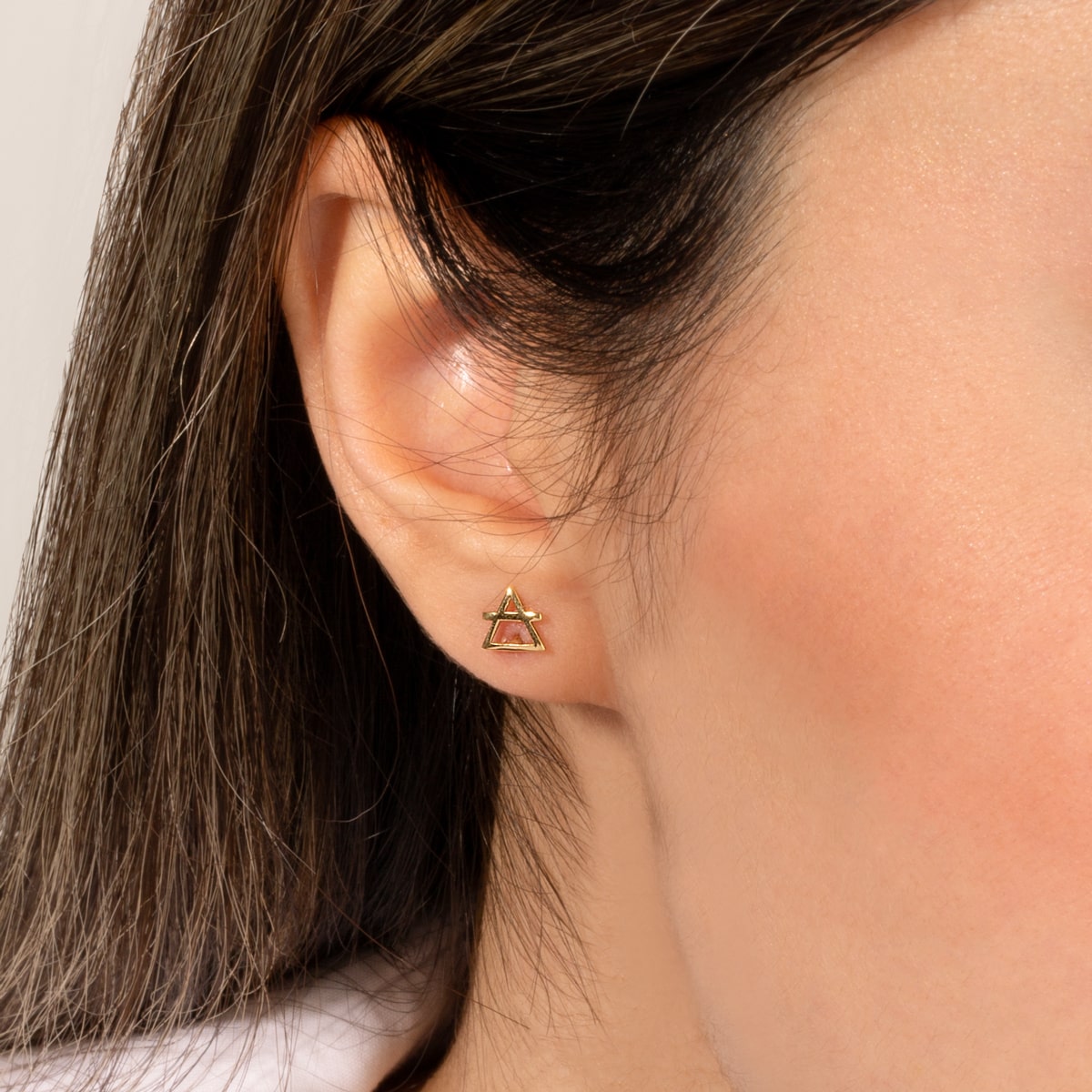 گوشواره طلا تک لنگه عنصر گالری طلا پرسته