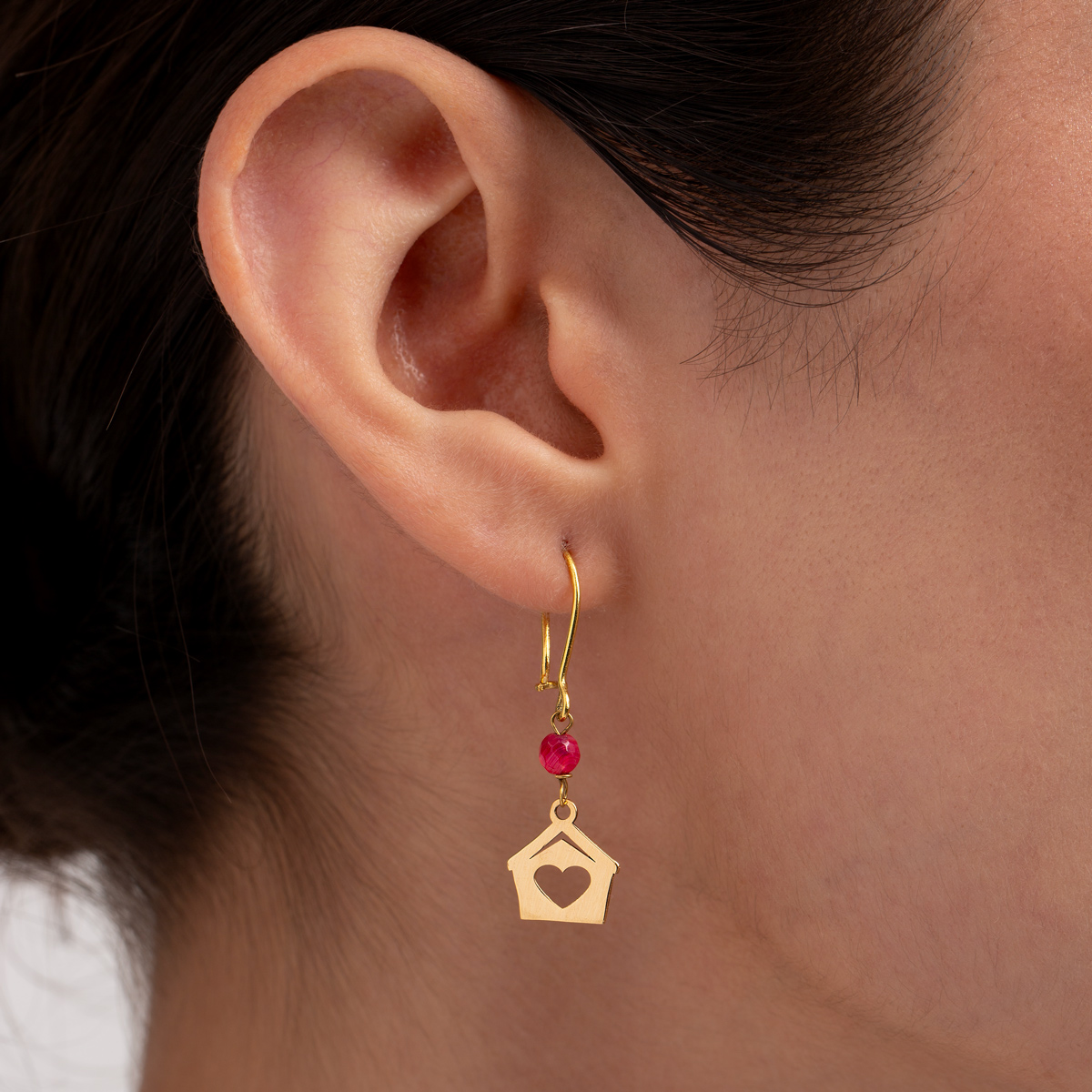 گوشواره طلا خانه عشق گالری طلا پرسته