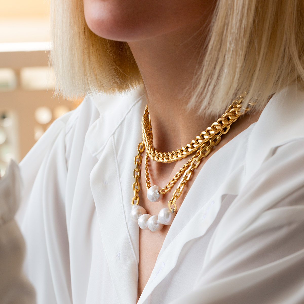 خرید طلا از گالری طلا پرسته گردنبند کارتیه