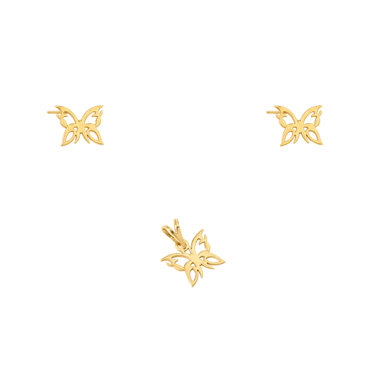 نیم ست طلا پروانه